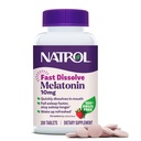 Natrol Melatonin 10mg Fast opløsning tabletter - Strawberry Flavor, 200 Greve, Sleep Support, Hurtig opløsning Melatonin til voksne, 200- Day Supply