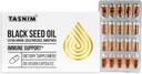 Tasnim Black Seed Oil Organic Cold Pressed Capsules 100% Pure Cold- Pressed Black Cumin Seed Oil Nigella Sativa til immunforsvar, fælles komfort og vitalitet