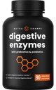 NutraChamps fordøjelsesenzymer med probiotika og prebiotika til kvinder og mænd - 90 Vegan kapsler med bromelain til bloating & Optimal Gut Health