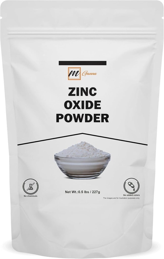 100% Natural Zink Oxide Powder Name 124; Mikroniseret Non- Nano Ikke belagt Partikler 0,5 LBS / 227 GMS
