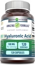 Amazing Formulas Hyaluronic Acid 100 Mg Supplement Note 124; Kapsler Note 124; Non- GMO Note 124; Gluten- Free Note 124; Lavet i USA (1 pakning