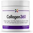 Stop aging nu - Collagen360 med Hyaluronsyre - Collagen Peptider pulver til støtte sundt hår, negle & hud - Hjælper med at reducere udseendet af fine linjer og rynker - Pulver 2.7 Ounces