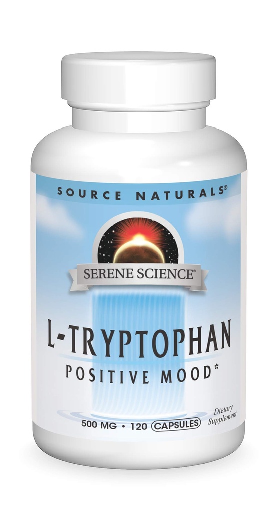 Source Naturals Serene Science L- Tryptophan, Positive Mood *, 500 mg - 120 kapsler