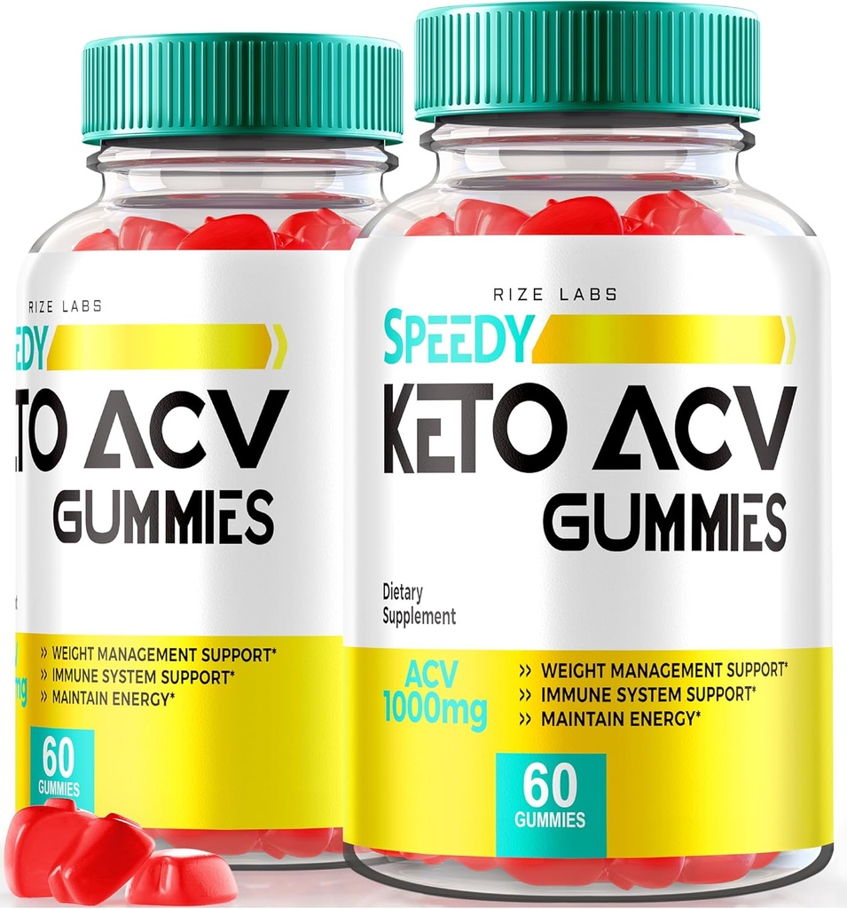 rize laboratorier - Speedy Extreme Keto Plus ACV Gummy til avancerede vægttab med Apple Cider Vinciate 2000mg tillæg (120 gummies)