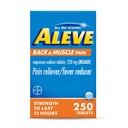 Aleve Back & Muskelsmerter Relief Naproxen Natriumtabletter, Smerte Reliever & Feber Reducer, Medicin til krop, 250 Tæl