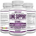 Lung Support Supplement til Lung Cleanse & Detox, Omfattende Formel - Quercetin med Bromelain Nettle Vitamin C K2 & 500 mg Cordyceps til Lung Sundhed, Luftveje & Bronchial Support, 60 kapsler