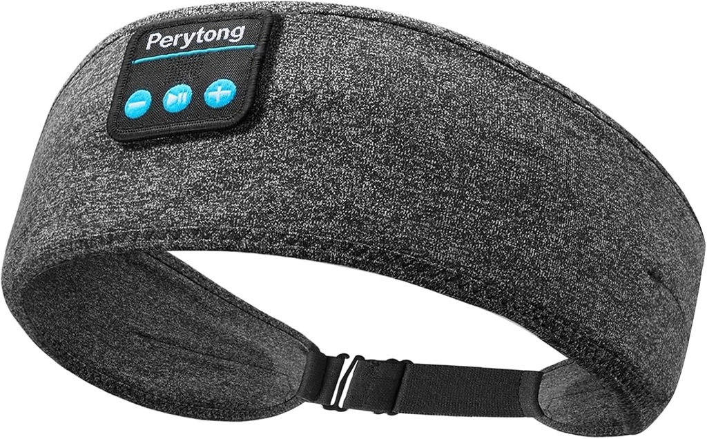 Perytong Trådløs søvn Øreknopper, Justerbare Øremuffer til søvn, Bluetooth Headband med Tynde højttalere, Sovehovedtelefoner til træning, Yoga, Rejser, Gave til kvinder og mænd