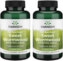 Swanson Sweet Wormwood - May Promote GI Gut Health, Microbial Balance & Digestive Health Support - Herbal Supplement med Artemisinin - (90 kapsler, 425mg Hver) 2 Pack