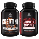 Bundle of Tri fase Creatinin Pills 5g og ekstra styrke Test Booster for mænd - Muskel Mass Gainer og Muscle Recovery Creatin HCL Pyruvate - Natural Energy Supplement med Horny Geat Weed