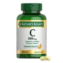 Naturens Bounty C-vitamin 500 mg, understøtter et sundt immunsystem, Dagligt vitamin supplement, 250 vegetariske tabletter