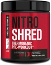 Jacked Factory NITROSURGE Shred Pre Workout Supplement - Energy Booster, Instant Strength Gains, Sharp Focus, kraftfulde Pumper - Nitrooxide Booster & PreWorkout Powder - 30Sv, Black Cherry