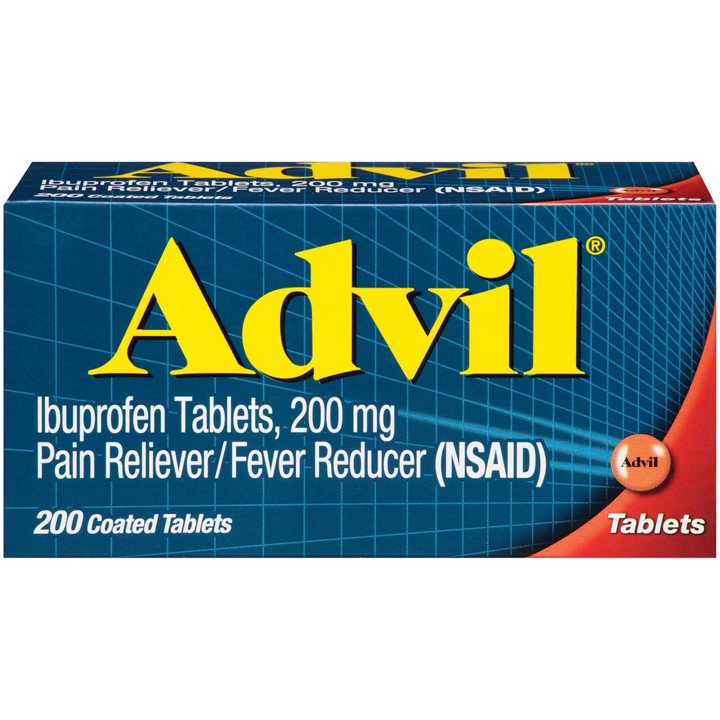 Advil Ibuprofen 200 mg 200 overtrukne tabletter