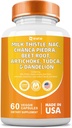 Mælk Thistle 3000mg NAC Chanca Piedra 2000mg Beet Root 2000mg Artichoke 2000mg Tudca Mælkebøtte Root 1000mg med Zink Yarrow Gurkemeje Reparation Supplement Plus Chicory, Mineral Supplements 60 Count