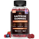 EFFEKTIV NUTRA Saffron Gummebånd 124; Sugar- Free Supplement med vitamin D2, Passion Flower, St. John 's Wort & GABA Budd124; Positive Mood, fordøjelse, energi Budd124; Natural Berry Flavor, Lavet i USA (90 Tæl)