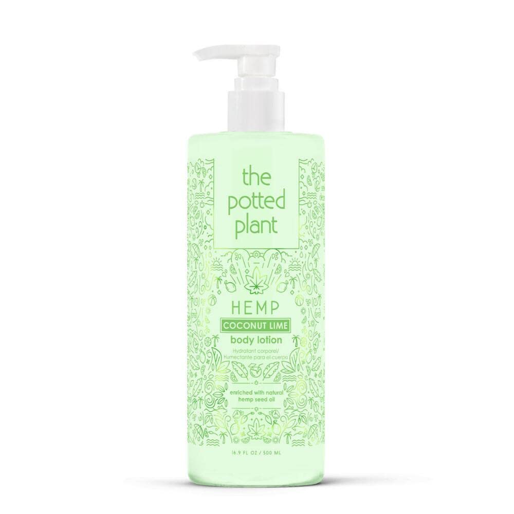 Kokos Lime Krop Lotion Hamp Seed Oil THC- Free vegetabilsk collagen Vitamin E 16,9 oz