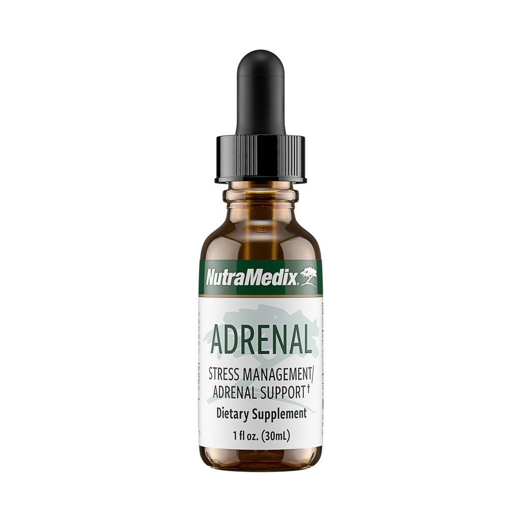 Nutramedicinsk binyrebark - Astragalus, Schisandra, Rhodiola og Ginseng Extract for Energy Support, Stamina, and Stress - Vegan Adaptogen Blend (1oz / 30ml)
