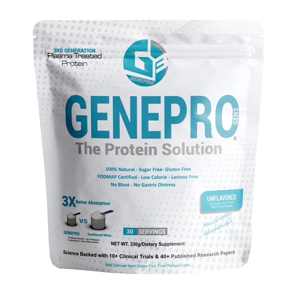 Unflavored Protein Powder - Ny formel - Lactose- Free, Gluten- Free, & Non- GMO Whey Isolate Supplement Shake (3. generation, 30 Servere)