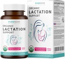 USDA Organic Lactation Supplement - Øge mælkeforsyningen med urtemedicin - Støtte til mødre - Økologisk: Fenugreek Seed, Fennel & Milk Thistle - 60 Veganske kapsler (Ingen piller eller cookies)