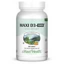 Maxi- Health Vitamin D3 1000 IE - for sund muskelfunktion, Knogle- og immunstøtte - 360 tabletter - Bedste Kosher supplement til voksne