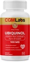 Ubiquinol 100MG Active & Non-Oxidized(Reduced) Form of CoQ10 -Strong antioxidant Dietary Supplement, Supports Health, Healthy Cholesterol - 60 Softgels by CGM Labs