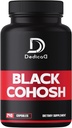 1000mg Black Cohosh til menopause Hot Flashs - 240 kapsler til 4-måneders levering - Støtte til bodymanagement, kvinders sundhed og immunsystem
