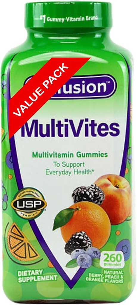 Vitafusions Multivites Gummies 260 ct, Support Everyday Health - (pakke med 1) Syv dages piller sag inkluderet