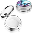 Sibba Portable Medicine Pill Case, Rejser Multi- Funktionel Fugt Bevis Pill Box for Purse & Pocket, Cute Metal Medicine Pill Organizer Box for Vitaminer, Fish Oil & Kosttilskud (Butterfly)