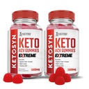Justified Laboratories (2 Pack Ketosyn Keto ACV Gummies Extreme 2000MG Ketosyn Ketosyn Keto Gummies Apple Cider Vinagar Formuleret med Pomegranate Beet Juice Powder B12 Vegan Non GMO 120 Gummys