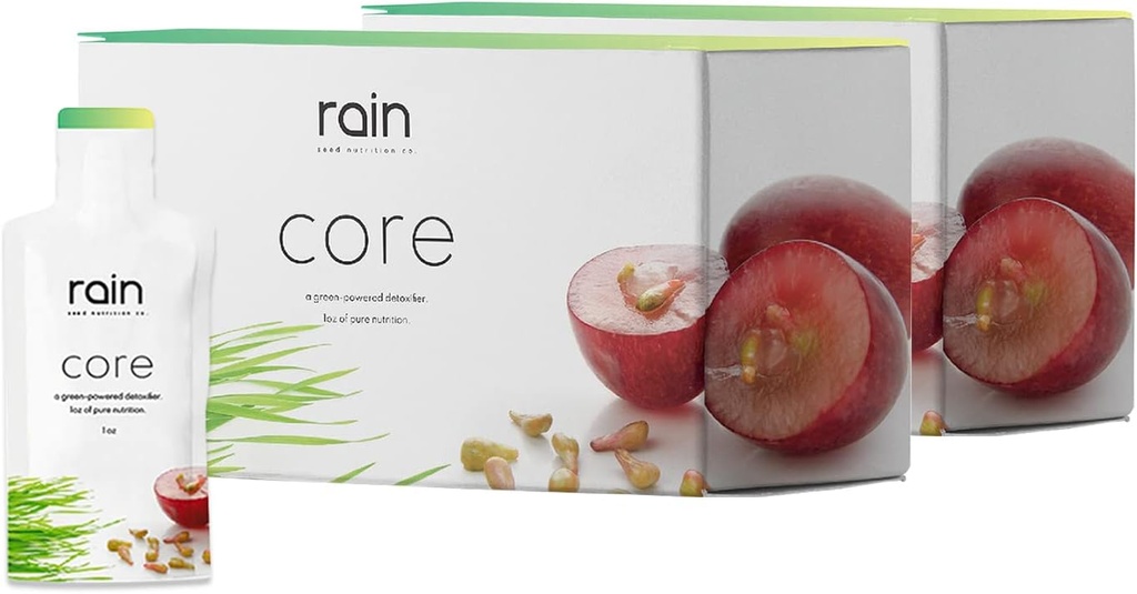Regn - CORE Super Green Supplement - Nutrient- Packed Daily Green i Easy- Sip Pouch - 1oz Per Serving - Praktisk 2 bokse (60 Greve)