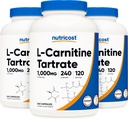 Nutricost L- Carnitin Tartrate 500mg, 240 kapsler - 1000 mg per servering (3 flasker)