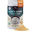 Natuerige Lions Mane Mushroom Powder - Organic Brain Support for Focus Memory Mental Clarity - Ikke GMO kognitiv funktion - 60 Servere