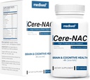 Cere- NAC Advanced Brain Supplement - Cognitive & Mental Clarity Support - NAC, Glycin, Alpha GPC, Citicolin, L- Theanine, Phosphatidylserin, B Vitamin, Alpha Lipoic Acid - Made in USA