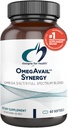 Design for sundhed Omegavail Synergy - Omega Complex for voksne - Omega 3-6-7-9 Fedtsyrer fra Borage og Macadamia Oil + triglycerid (TG) Fiskeolie med DHA & EPA (60 Softgels)