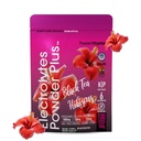 PowderVitamin Electrolytes Powder Plus (100 Servere) Black Tea Hibiscus Electrolyte Powder Keto, Sugar Free, Pink Himalayan Salt, 1000mg Kalium, 120mg Calcium, 120mg Magnesium, Hydrationspulver