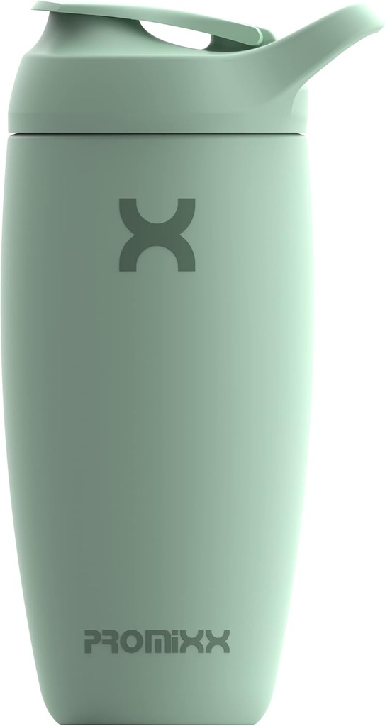 Promix Pursuit Shaker Flaske Isoleret rustfrit stål Vandflaske og shaker Cup, 18oz, Seagrass Green