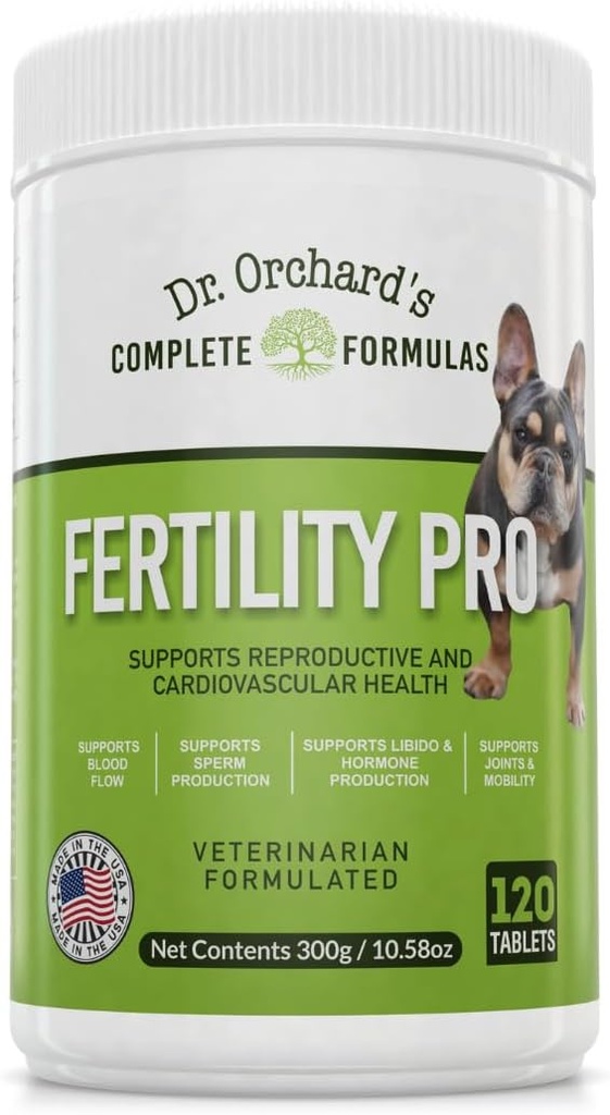 Dr. Orchards Fertilitet Pro for hunde - Vet Formuleret - for mænd og kvinder -120ct