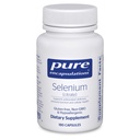 Pure indkapslinger Selen (Citrate) - for immunsystemet Support & Cellular Health - Antioxidant Supplement - Understøtter blodgennemstrømning * - Gluten Free & Vegan - 180 kapsler