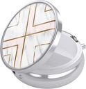 Nipichsha Pill Box, Lille Pill sag for purse & Pocket, Cute Travel Medicine Organizer, Portable Medicine Container Holder til at holde vitaminer, Medicin, Fish Oil & Supplement, Geometri Marble