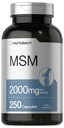 Horbäach MSM Supplement Kapsler: 124; 2000mg; 124; 250 Greve: 124; Non- GMO og Gluten Free Formel: 124; Methylsulfonylmethan