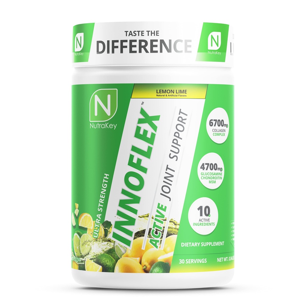NutraKey Innoflex Glucosamin med Chondroitin, Msm, Hyaluronsyre og Collagen, 1500mg
