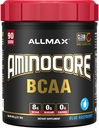 ALLMAX Nutrition AMINOCORE BCAA, Blå Hindbær - 945 g Pulver - 8.18 Gramer af forgrenede kæde Amin syrer Per servering - med B Vitamin - Ingen Fillers eller Non- BCAA Aminos - Sukker Free - 90 Servering