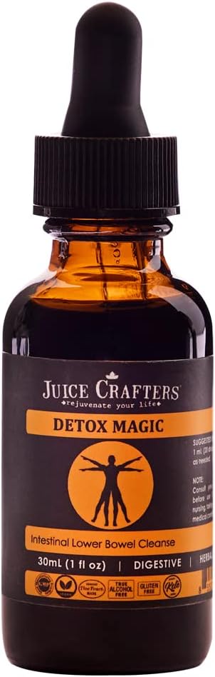 Juice Crafters Black Walnut Hull Tincture Drop (1 Fl Oz.) - Intestinal Lavere tarmstøtte - Intestinal Cleanse - Herbal Cleanse Blend w / Black Walnut Hulls, Wormwood