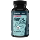 Freshfield Prenatal Vegan Omega 3 DHA: Bæredygtig, Carrageenan Free, Tredjeparts testet, Komposterbar flaske, Carbon Neutral. Understøtter hjerte, hjerne, fælles sundhed m / DPA