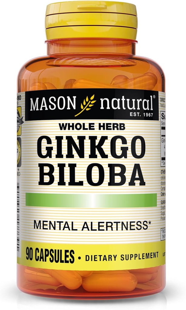 Mason Vitamin Gingko Biloba Kapsler, 90 Greve