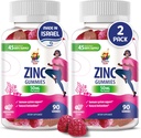 Zink gummier til voksne - Zink tyggetøj til immunforsvar - kraftfulde naturlige antioxidant non-GMO supplement til børn mænd kvinder voksne