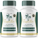 (Officiel 2 Pack) Tropislim, Tropislim All Natural Caribbean Flush, Vægttab Supplement, Tropislim Slimming Kapsler til kvinder, sund livsstil + Leaner Physique, Tropical Anmeldelser (120 Kapsler)