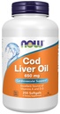 Now Foods Supplements, Cod Lever Oil 650 mg, Excellent kilde til vitaminer A og D-3, 250 Softgels