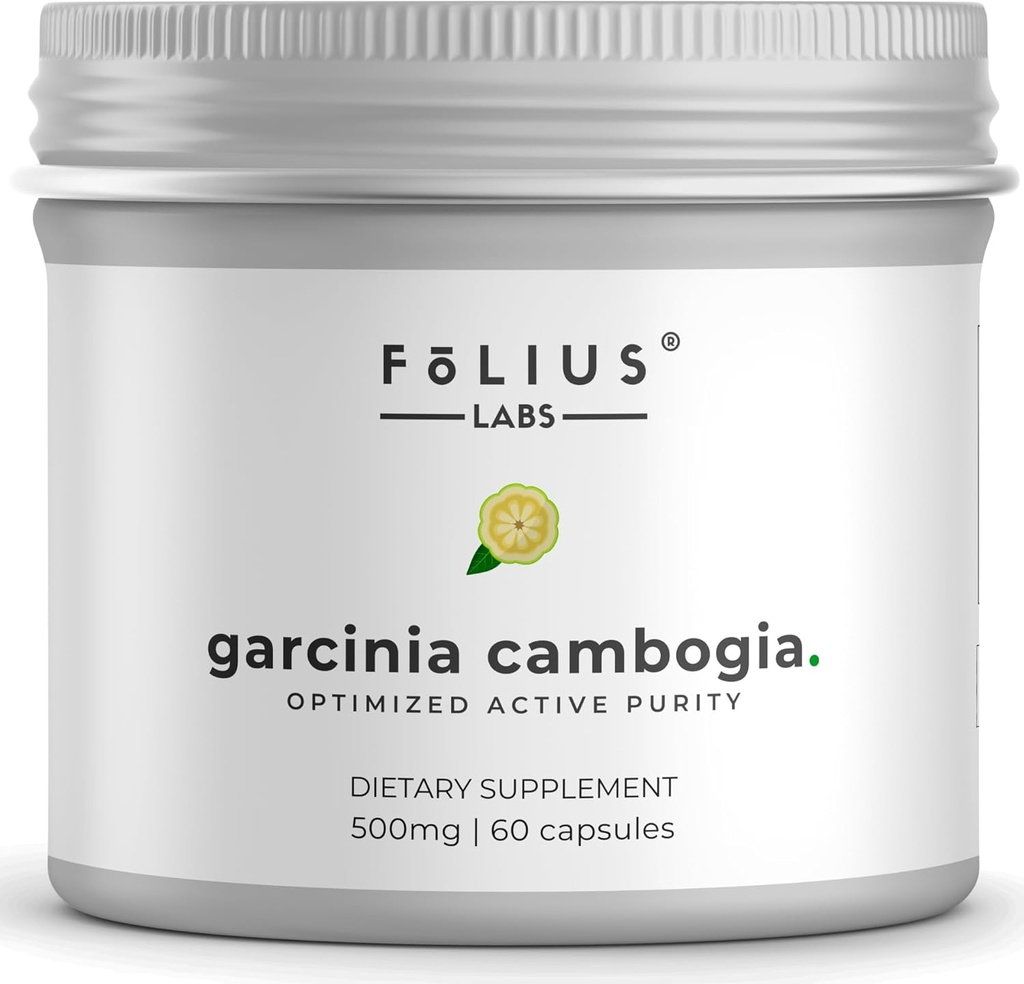 Pure Garcinia Cambogia Extract Supplement 500mg - 100% Natural HCA Extract Concentrated to 60% - Supports Healthy Digestion and Metabolism - 60 Capsules