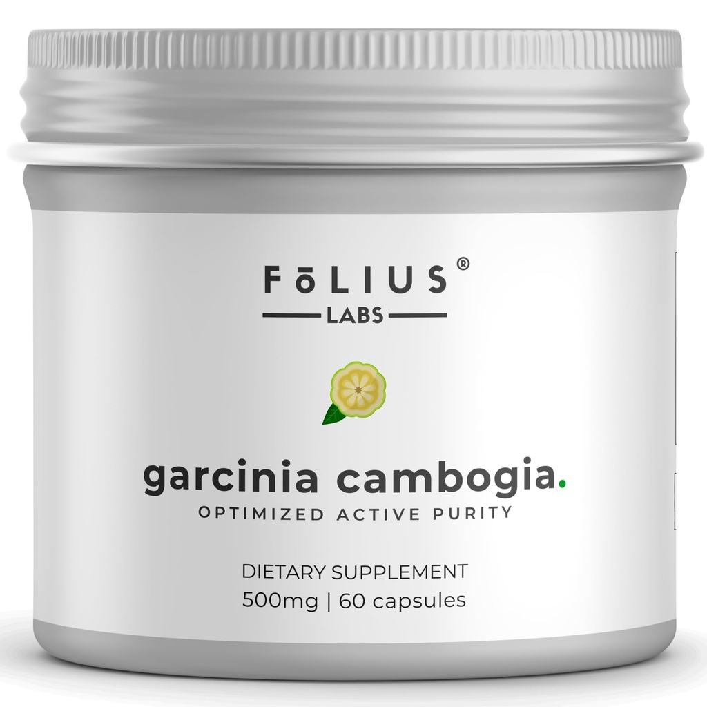 Pure Garcinia Cambogia Extract Supplement 500mg - 100% Natural HCA Extract Koncentreret til 60% - Understøtter sund fordøjelse og Metabolisme - 60 kapsler