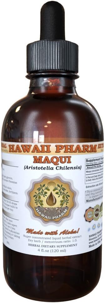 Hawaii iPharm Maqui Liquid Extract, Organic Maqui (Aristotelia chilensis) Tincture Supplement 2 oz